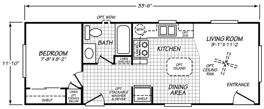 Sheridan 11 X 35 Park Model Rv Floor Plan Factory Expo