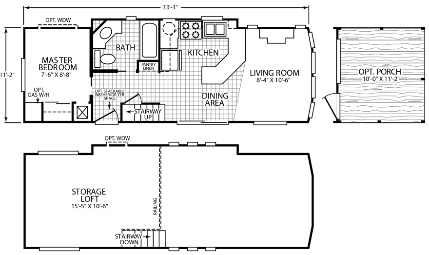 2 Bedroom Park Model Homes Floor Plans